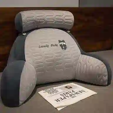 乐乐鱼 冰丝乳胶床头软包 玩偶周边 床上看书靠枕办公室久坐护腰座椅靠背垫