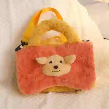 乐乐鱼 卡通可爱背包单肩卡通手提斜挎冬季可拆洗包包 治愈 玩偶周边