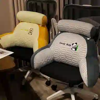 乐乐鱼 冰丝乳胶床头软包 玩偶周边 床上看书靠枕办公室久坐护腰座椅靠背垫