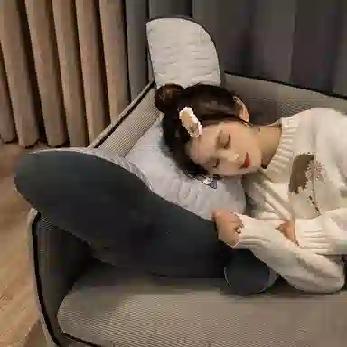 乐乐鱼 冰丝乳胶床头软包 玩偶周边 床上看书靠枕办公室久坐护腰座椅靠背垫