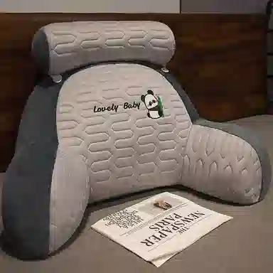 乐乐鱼 冰丝乳胶床头软包 玩偶周边 床上看书靠枕办公室久坐护腰座椅靠背垫