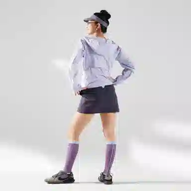 Lanqi Ice Shadow Hooded Sun Protection Jacket Light Purple