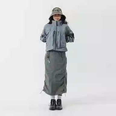 Lanqi Vintage Loose Fish Tail Skirt