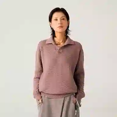 Lanqi Wool Polo Knit Sweater