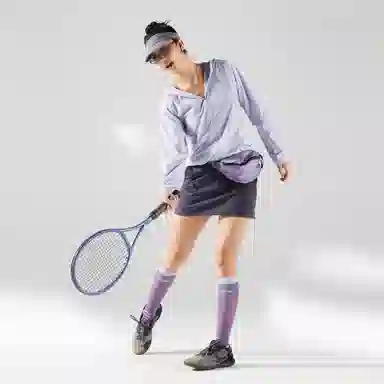 Lanqi Ice Shadow Hooded Sun Protection Jacket Light Purple