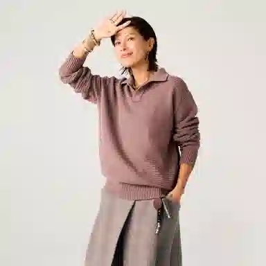 Lanqi Wool Polo Knit Sweater