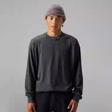 Lanqi Highland Reflective Print Antibacterial COOLMAX Merino Wool Base Layer Long Sleeve Tee Unisex