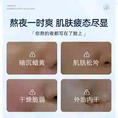 温博士 山茶花发光睡眠面膜 舒缓维稳保湿滋润清爽修护