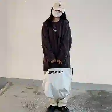 SUMAYZOY DuPont Paper Large Crossbody Bag Silver Black