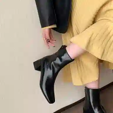 牛皮革 法式简约显瘦舒适优雅时尚 短靴 女款