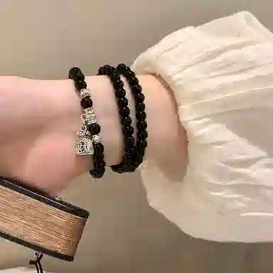 亲喜 福袋 中性新中式山鬼花钱多层串珠古风小众暗黑冷淡酷酷中国风国潮设计感 合金 手串 男女同款情侣款