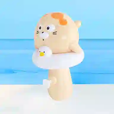 乐吉儿 卡皮巴拉水枪 卡通海豹沙滩按压式呲水 枪型玩具