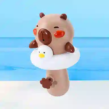 乐吉儿 卡皮巴拉水枪 卡通海豹沙滩按压式呲水 枪型玩具