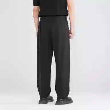HERBEL Pleated Straight Casual Pants Black