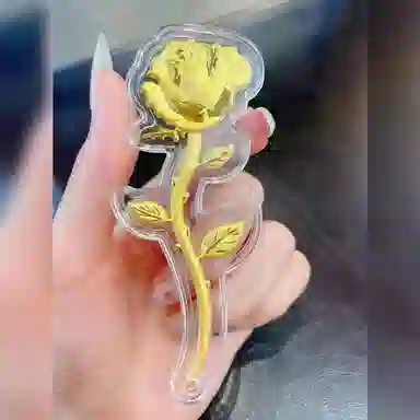 良辰缘 浪漫玫瑰花 好运如意贴诸事顺利小众设计 收藏纪念#好运 合金 摆件 男女同款情侣款