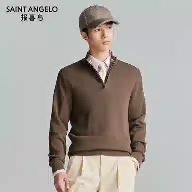 SAINT ANGELO Trendy Half Turtleneck Sweater