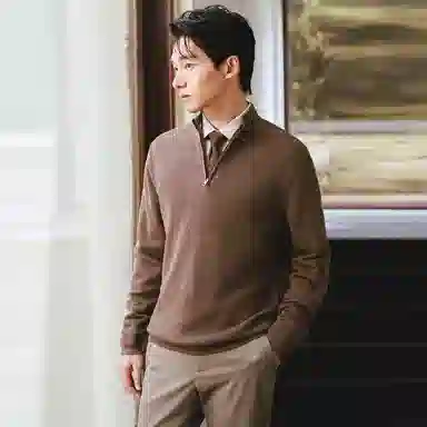 SAINT ANGELO Trendy Half Turtleneck Sweater