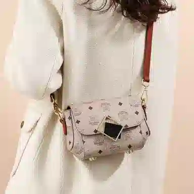 木林森 韩版百搭高级感印花 合成革 单肩包 常规 女款 多色