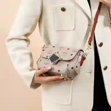 木林森 韩版百搭高级感印花 合成革 单肩包 常规 女款 多色