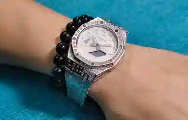 CASIO GA-2100-7A7 Custom Edition Silver Stainless Steel