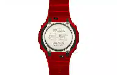 Casio GA-2100 Hand-Painted Coral Red
