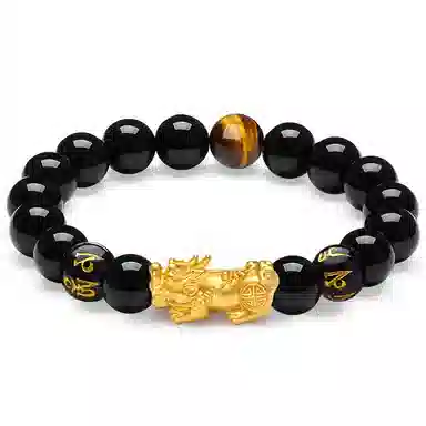 亨万福 貔貅新中式六字真言招财纳福吞金兽复古大气 玛瑙 手串 男款