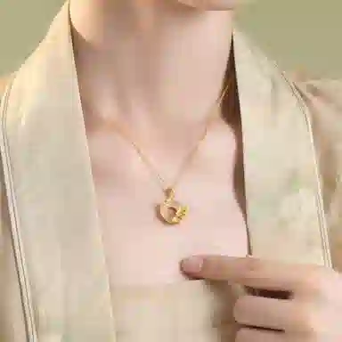 亨万福 平安扣 时尚小众森系清冷高级设计 极简新中式复古上岸 东方古韵轻奢贵气优雅时髦#好运 玉髓 项链 女款