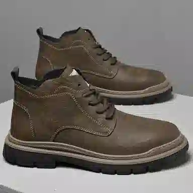 牛皮 通勤必备经典英伦风短筒耐磨舒适潮流个性商务休闲 短靴 男款