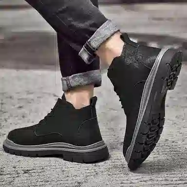 牛皮 通勤必备经典英伦风短筒耐磨舒适潮流个性商务休闲 短靴 男款