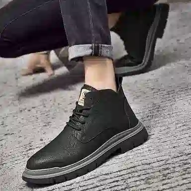 牛皮 通勤必备经典英伦风短筒耐磨舒适潮流个性商务休闲 短靴 男款