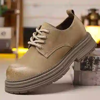 MODENGPAN Pigskin Casual Sneakers