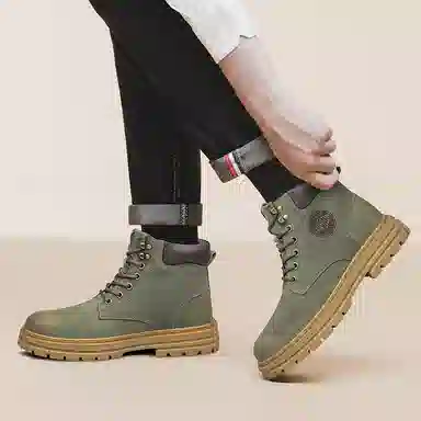 DILIKAN Martin Boots Mid-Calf Thick Sole