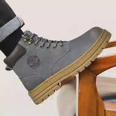 DILIKAN Martin Boots Mid-Calf Thick Sole