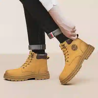 DILIKAN Martin Boots Mid-Calf Thick Sole