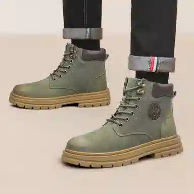 DILIKAN Martin Boots Mid-Calf Thick Sole