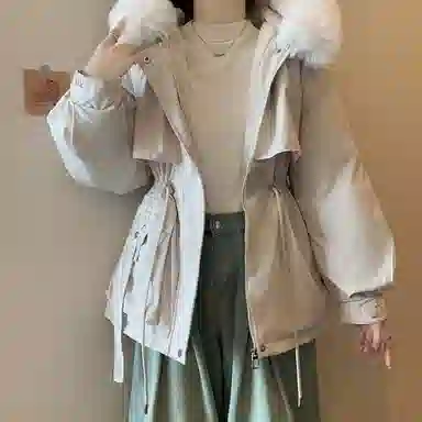 桴生 保暖收腰显瘦连帽棉服 女款