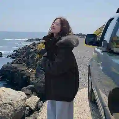 玉儿恋 韩系学院风甜美工装多口袋毛领甜心学院派高级感小众风小个子棉服 女款