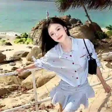 桴生 学院风时尚感收腰百褶衬衫裙长袖连衣裙 女款