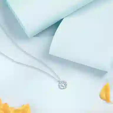 【纯银999】 六桂福珠宝 白鸽 小众设计经典百搭学生日常简约高级感精致轻奢极简通勤约会温柔气质可调节锁骨链 足银 项链 女款