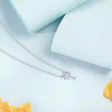 【纯银999 | 白鸽】 六桂福珠宝 小众设计经典百搭高级感学生日常简约精致轻奢通勤极简约会温柔气质可调节锁骨链 足银 项链 女款