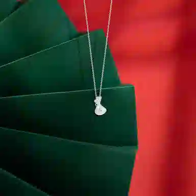 【纯银999】 六桂福珠宝 转运福袋 经典百搭小众设计精致高级感简约学生日常时尚轻奢约会通勤温柔气质可调节锁骨链#好运 足银 项链 女款