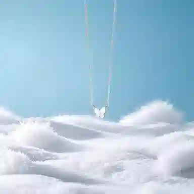 【纯银999 | 幸运蝴蝶】 六桂福珠宝 小众设计经典百搭高级感学生日常简约精致轻奢通勤极简约会温柔气质可调节锁骨链#好运 足银 项链 女款