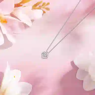 【纯银999 | 四叶草】 六桂福珠宝 经典百搭小众设计极简轻奢约会高级感日常精致简约通勤温柔气质可调节锁骨链 足银 项链 女款