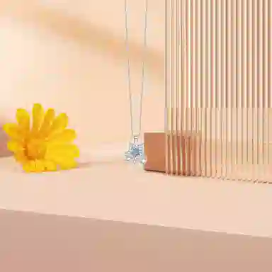 【纯银999】 六桂福珠宝 星星 小众设计经典百搭日常简约高级感精致轻奢极简通勤温柔气质可调节锁骨链 足银 项链 女款