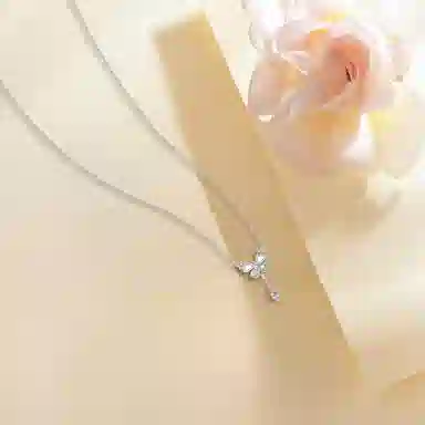 【纯银999】 六桂福珠宝 蝴蝶 小众设计经典百搭学生日常简约高级感精致轻奢极简通勤温柔气质可调节锁骨链#好运 足银 项链 女款