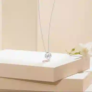 【纯银999 | 四叶草】 六桂福珠宝 经典百搭小众设计极简轻奢约会高级感日常精致简约通勤温柔气质可调节锁骨链 足银 项链 女款