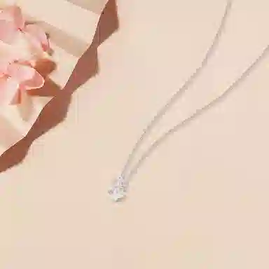 【纯银999 | 爱心】 六桂福珠宝 经典百搭小众设计高级感学生日常简约精致通勤轻奢极简约会温柔气质可调节 足银 项链 女款