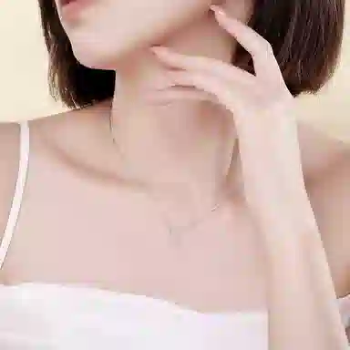 【纯银999】 六桂福珠宝 蝴蝶结 经典百搭小众设计精致高级感简约学生日常时尚轻奢约会通勤温柔气质可调节锁骨链#好运 足银 项链 女款