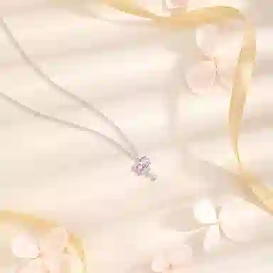 【纯银999】 六桂福珠宝 爱心 小众设计经典百搭学生日常简约高级感精致轻奢极简通勤温柔气质可调节锁骨链 足银 项链 女款