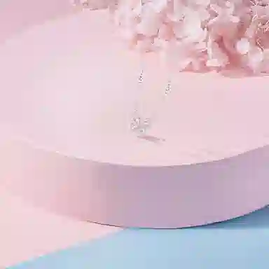 【纯银999】 六桂福珠宝 蝴蝶 经典百搭小众设计高级感学生日常简约精致轻奢转运约会通勤温柔气质可调节锁骨链#好运 足银 项链  女款